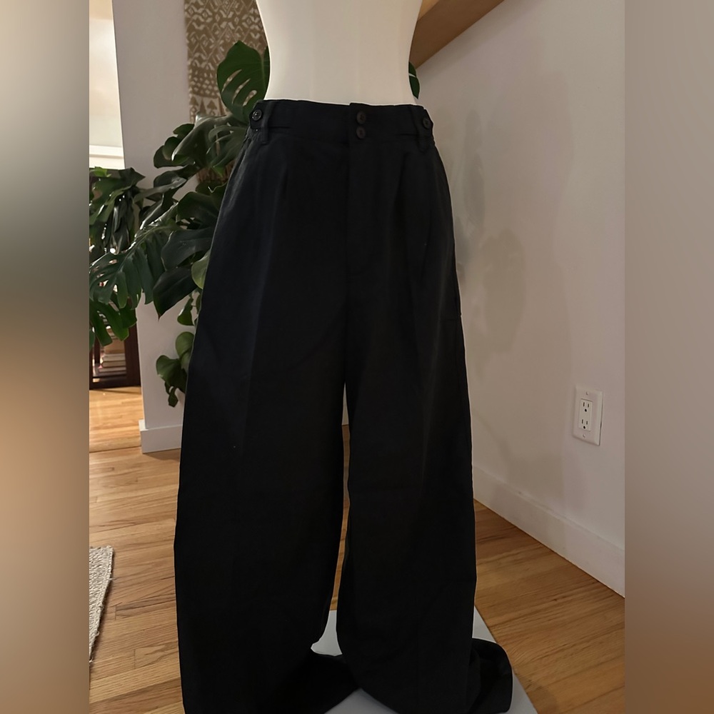 Madewell The Harlow Wide-Leg Pant True Black Size 2